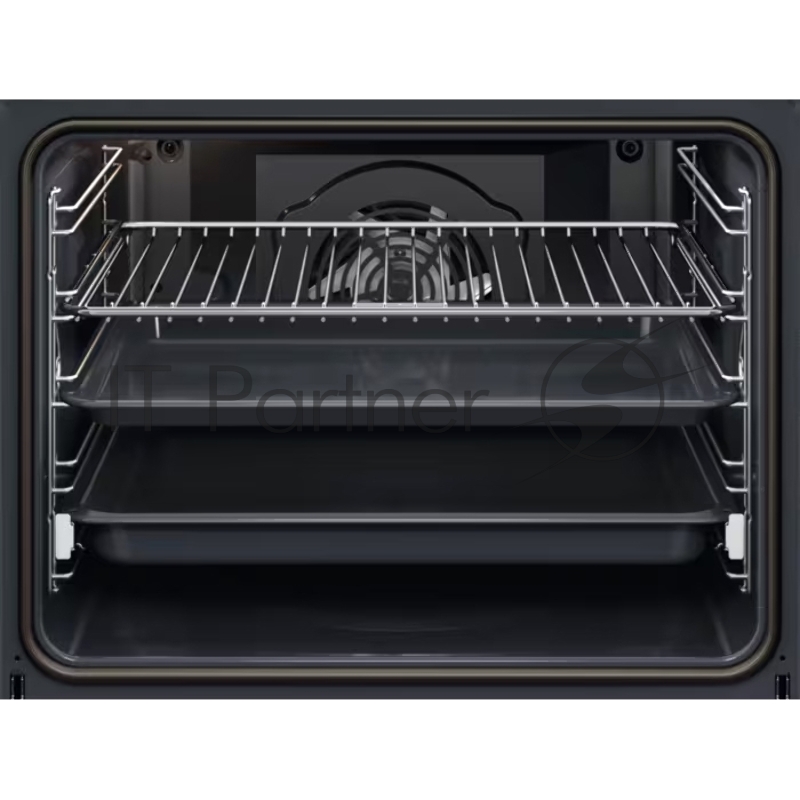 Электрический духовой шкаф Electrolux LOE8F38X с конвекцией, объем 72 л, 17 режимов, очистка каталитическая, 3 стекла в дверце, направляющие проволочные + телескопические (1 уровень),нержавеющая сталь