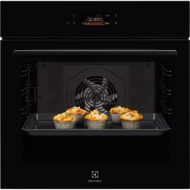 Электрический духовой шкаф Electrolux LOE8F38Z с конвекцией, объем 72 л, 17 режимов, очистка каталитическая, 3 стекла в дверце, направляющие проволочные + телескопические (1 уровень),черное стекло