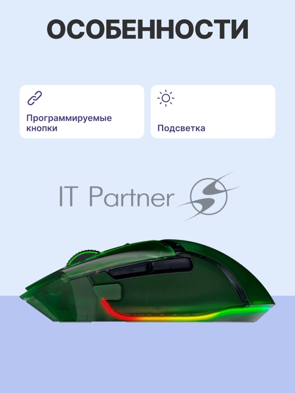 Игровая мышь Razer Basilisk V3 Pro 35K - Phantom Green Ed.