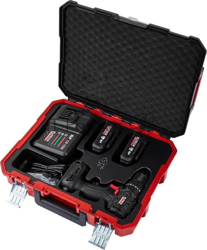 Дрель-шуруповерт Elitech CD 20ISL2 (E2201.041.01) 40Вт аккум. патрон:быстрозажимной (кейс в комплекте) (205722)