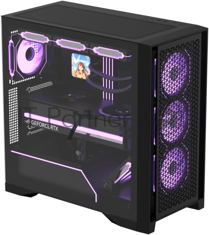 Компьютерный корпус AeroCool / Formula Air Power G8 Floe черный без БП ATX 2xUSB 3.0 1xUSB3.1 audio bott PSU