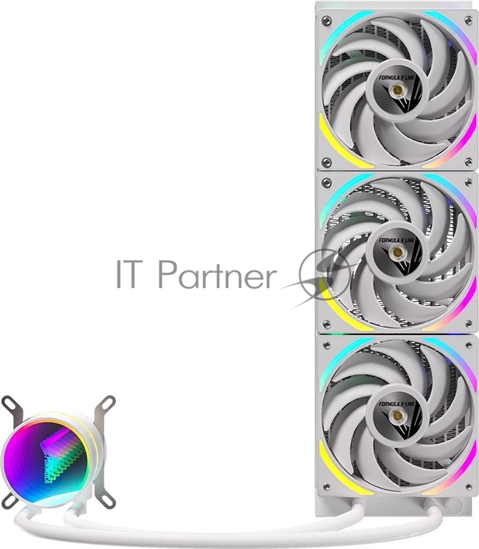 Система водяного охлаждения Formula Oasis L360 ARGB белый 120мм алюминий+медь 2000rpm 27db 4-pin 360W